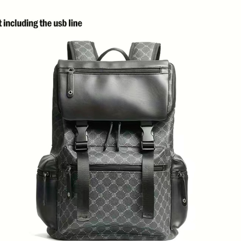PU Leather Large Capacity Travel Backpack